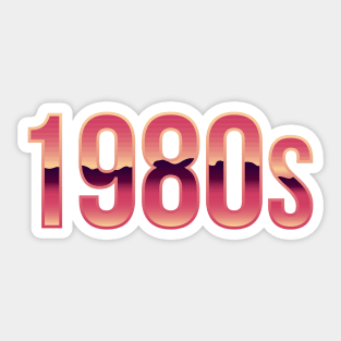 1980's retro style lettering. 1980's logo, sticker. Sticker
